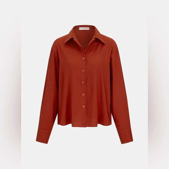 COMMENSE Linen Blend Knot Front Shirt and Mini Skirt Set - Picture 4 of 5